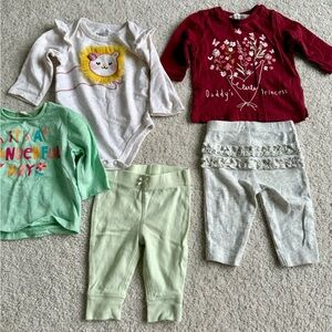 Variety Bundle Set: Baby Girl Mixed Outfit Sets